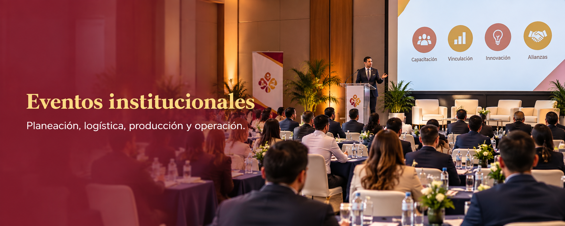 Evento institucional organizado por FITEC en salón de conferencias